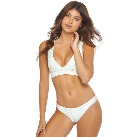New. Pilyq white bikini set. S-bottom/D-cup top. Retails $149 - Picture 4 of 14